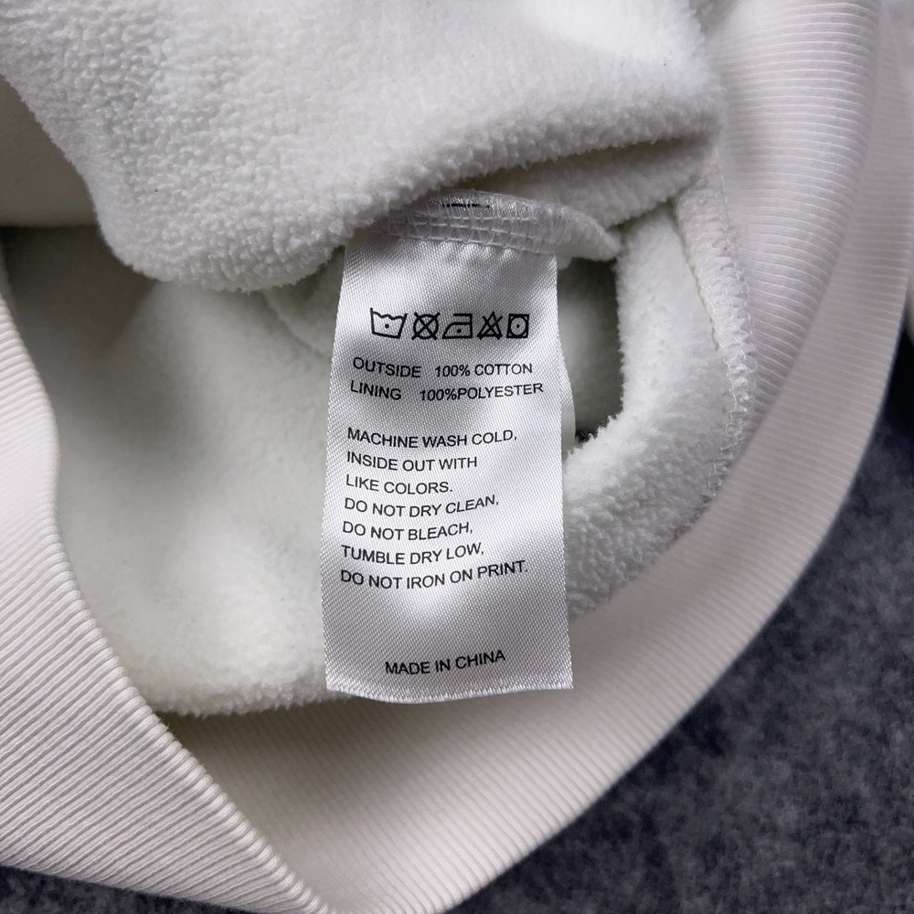 Prod Bldg Hoodie Womens XL White Japanese Chinese‎ Hooded Pullover Sweatshirt - Picture 12 of 13